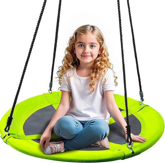 TURFEE Swing for Outdoor Swing Set - Pack of 1 Swing Seat Replacement Kit with Heavy Duty Chains - Backyard Swingset Playground Accessories for Kids (Green)-VerdiqueGarden