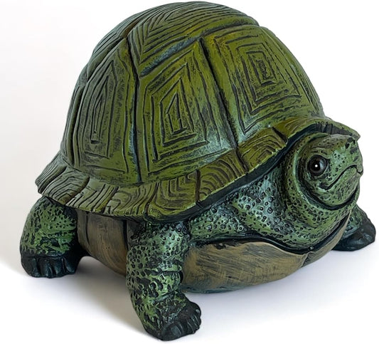 Stocky Turtle Garden and Patio Decor and Key Hider - Holds 2 Hidden Keys Outside, Secret Hidden Door Underneath-VerdiqueGarden