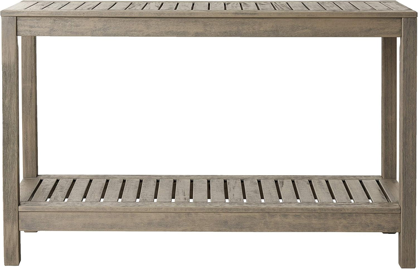 Cambridge Casual Solid Wood West Lake Outdoor Console Table – Weathered Gray Finish – Durable and Stylish Accent Plant Table for Patio, Deck, Porch, Garden, and Outdoor Spaces-VerdiqueGarden