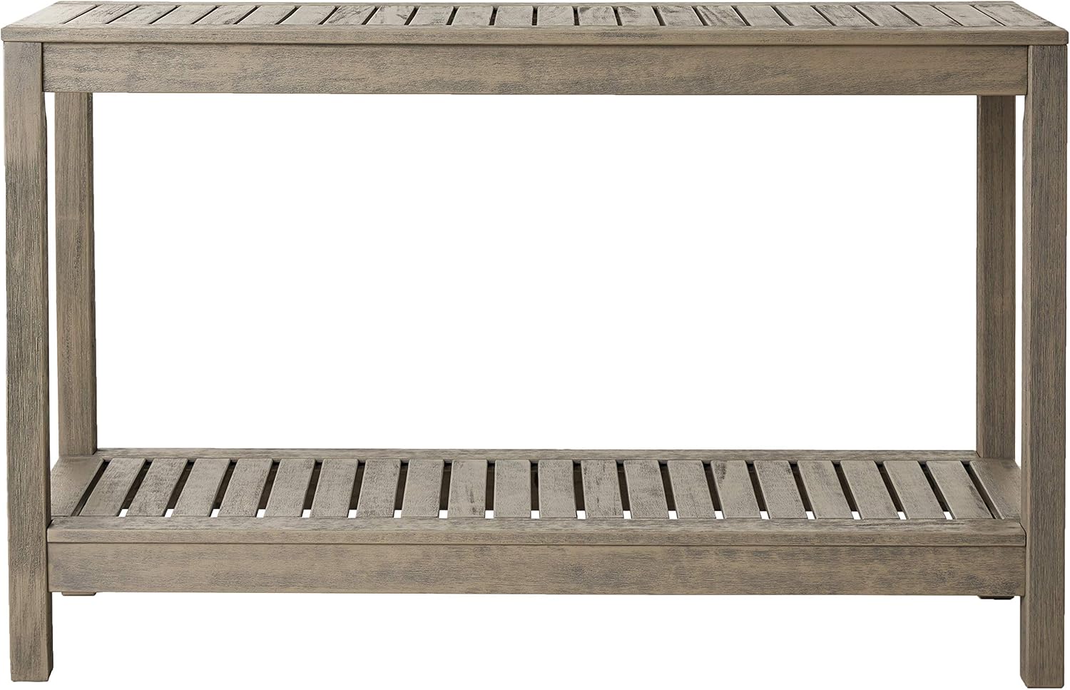 Cambridge Casual Solid Wood West Lake Outdoor Console Table – Weathered Gray Finish – Durable and Stylish Accent Plant Table for Patio, Deck, Porch, Garden, and Outdoor Spaces-VerdiqueGarden