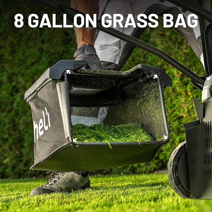 Litheli Lawn Mower 18" Electric Self Propelled for Garden Yards, Lightweight Cordless Lawn Mower Brushless with 6-Position Height Adjustment, 2 x 20V 4.0Ah Battery-VerdiqueGarden