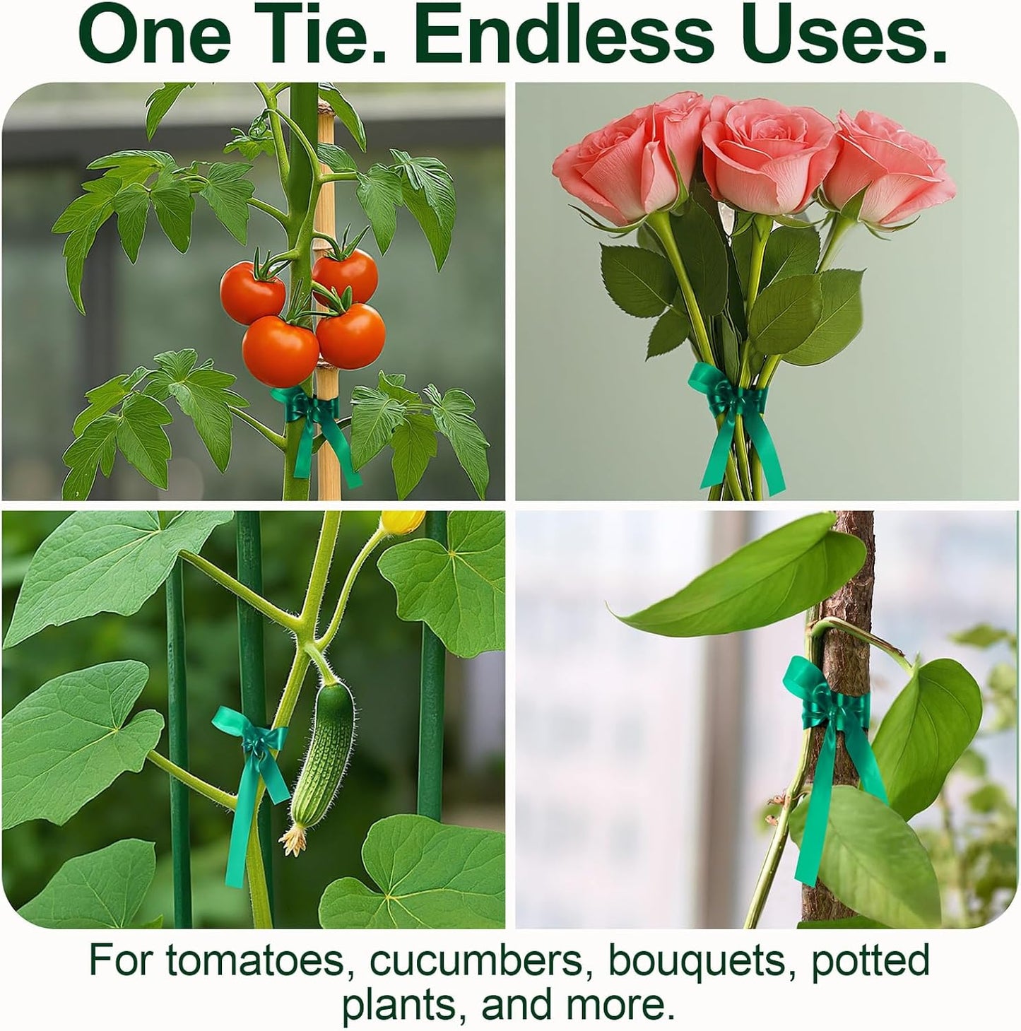 2 Rolls Plant Tie Tape, 0.5 in × 197 ft Each (394 ft Total) – Soft Stretch PVC Garden Ties, Reusable Non-Adhesive, with Binder Clip & Mesh Storage Bag for Tomato, Vine, Flower & Tree Suppor-VerdiqueGarden