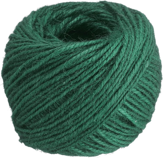 uxcell 164 Feet Natural Jute Twine String,2mm Thin Garden Twine Rope Colored Plant String Cord for DIY Art Crafts Gift Wrapping Decoration Packing Gardening Plant Hanger,Dark Green-VerdiqueGarden