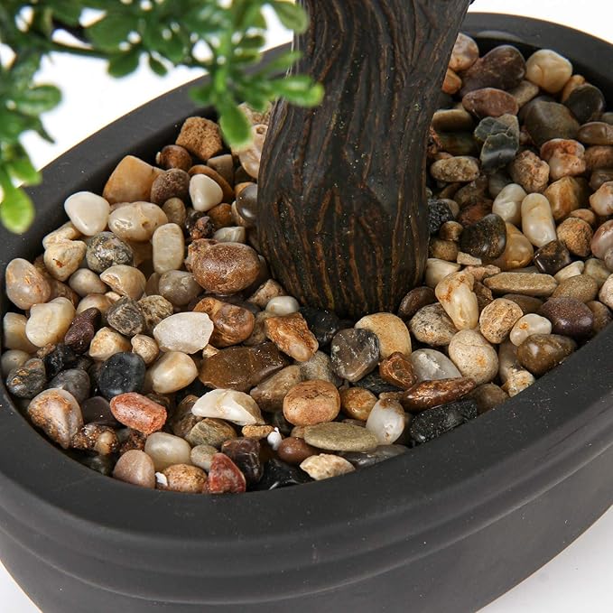 Artificial Bonsai Tree Juniper Faux Plants Indoor Small Fake Plants Decor with Ceramic Pots for Home Table Office Desk Bathroom Shelf Bedroom Living Room Farmhouse Decorations-VerdiqueGarden