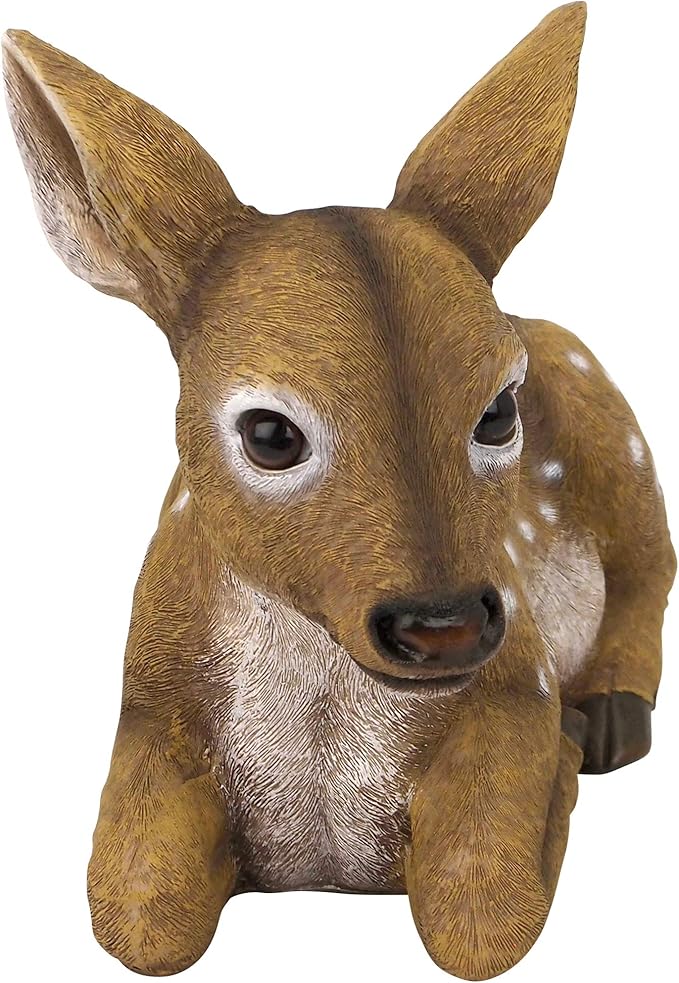 Design Toscano QM2787100 Darby, The Forest Fawn Baby Deer Statue, full color-VerdiqueGarden
