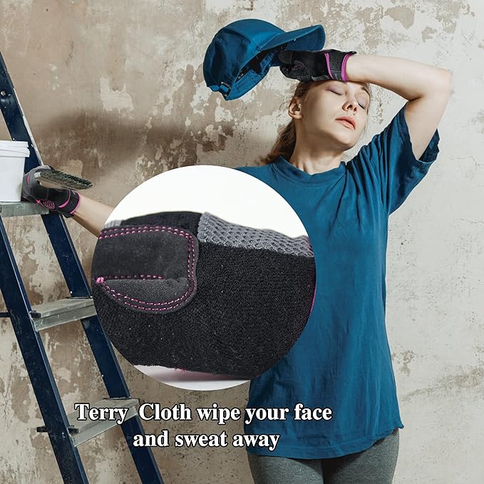 HANDLANDY Women Safety Work Gloves Utility Touch Screen Working Grip Glove for Yardwork Gardening Breathable Mechanic Gloves-VerdiqueGarden