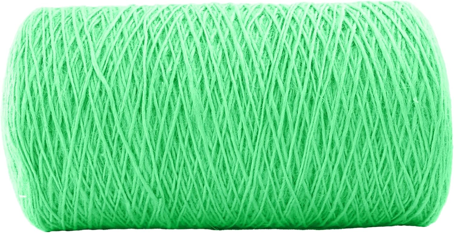 1mm x 2500 Feet Light Green Jute Rope, Twine for Gardening Tomato Climbing Plant Tie Floristry Crafts Gift Wrapping Packing Decor-VerdiqueGarden