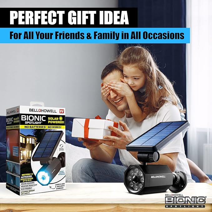 Bell+Howell Bionic Spotlight Motion Solar Spot Lights Outdoor Waterproof, Landscape Light, Outdoor Solar Yard Lighting Weather Resistant, Super Bright LED Lights, for Garden, Lawn As Seen On TV-VerdiqueGarden