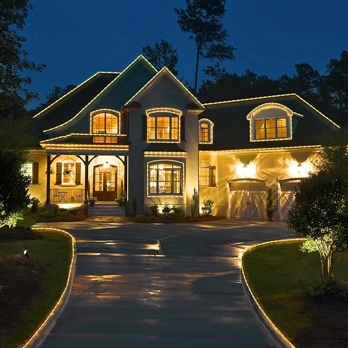 LED Rope Lights Outdoor String Lights,100ft 300LED Flexible Tube Lights Connectable Fairy String Light Plug in Waterproof 8 Modes for Indoor,Outside Home,Yard,Pool,Wedding,Garden,Patio Holiday Decor-VerdiqueGarden