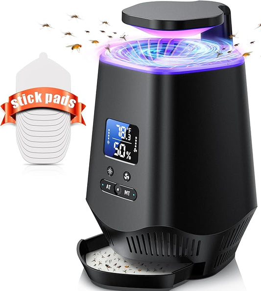 Fruit Fly Traps for Indoors, Gnat Traps for House Indoor Fly Trap Indoor, Effective Fruit Fly Traps Bug Zapper Indoor Mosquito Trap for House Plant Pest Control with 10PCS Refills-VerdiqueGarden