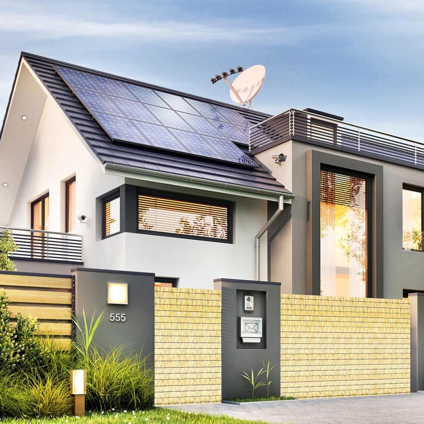 Bamboo Reed Fencing, Natural Bamboo Screens Outdoor, Decorative Privacy Screen Reed Curtains for Patio Balcony Garden Backyard, 5 x 10 FT-VerdiqueGarden