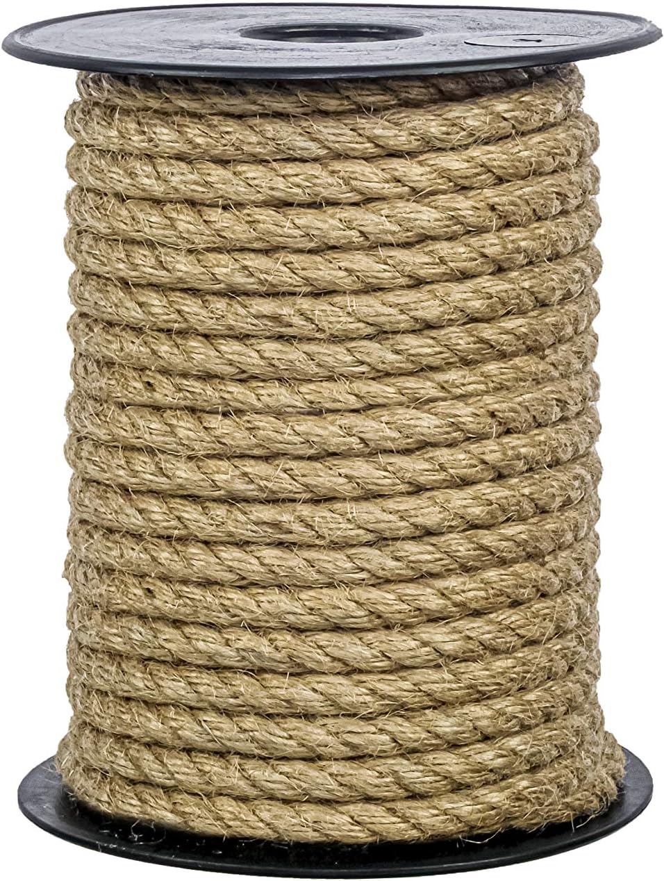 Premium Quality Natural Jute Rope 6MM (1/4 Inch 60 FT), Smell Free, Crafts, Cat Scratching, Home Decor, Biodegradable, Hemp Sisal Manila, Crafts, Decoration, Camping, PET Friendly - Handmade DIY-VerdiqueGarden