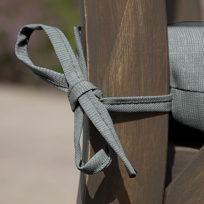 Arden Indoor/Outdoor Seat or Rocking Chair Cushion, 19 x 18, Water Repellent, Rain Proof, Fade Resistant Cushion for Rocking or Dining Chairs Stone Grey Leala-VerdiqueGarden