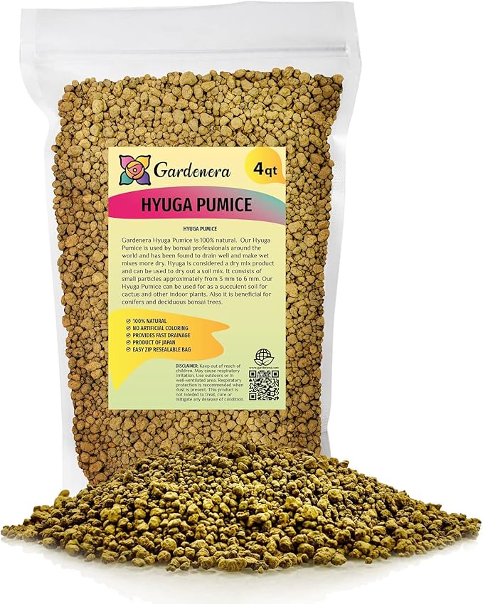 Japanese Hyuga Pumice - Premium Additive for Orchid & Bonsai Tree Soil |Professional Imported Sifted and Ready to Use (4 Quart Bag)-VerdiqueGarden