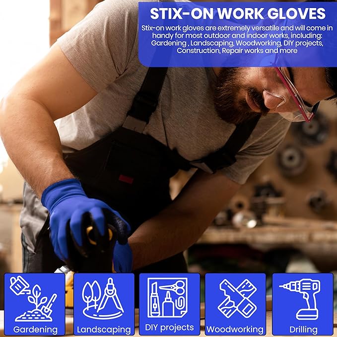 10 OR 20 Pairs Work Gloves–Heavy Duty Rubber Coated Safety Work Gloves–Multipurpose Gloves-VerdiqueGarden
