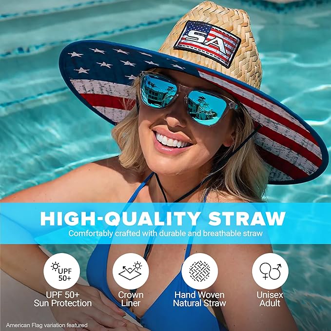 S A Company Summer Straw Hats for UV Sun Protection | Unisex Adult-VerdiqueGarden