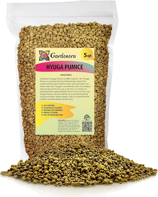 Japanese Hyuga Pumice - Premium Additive for Orchid & Bonsai Tree Soil |Professional Imported Sifted and Ready to Use (5 Quart Bag)-VerdiqueGarden