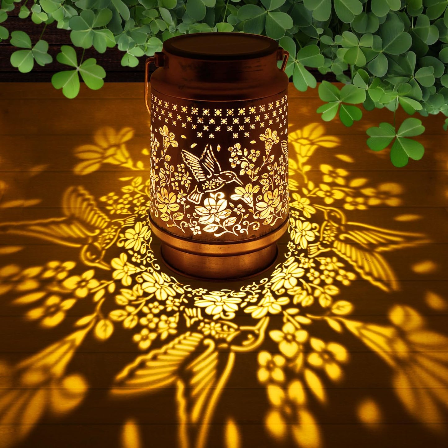 Solar Lanterns Outdoor Waterproof, Hummingbird Hanging Solar Lanterns Birthday Gifts for Women Mom Grandma, Garden Decor for Patio Yard Lawn Backyard Porch-VerdiqueGarden