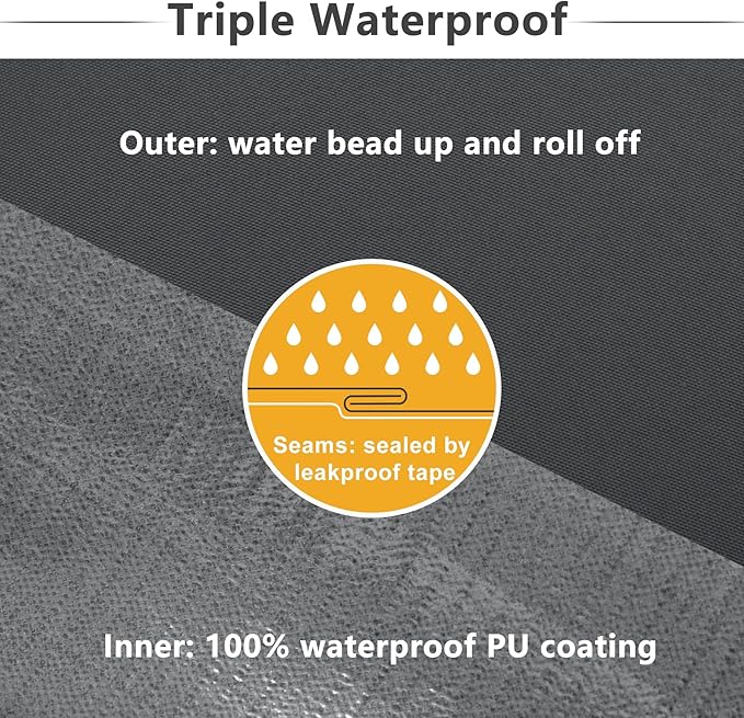 Favoyard Patio Chair Cushions 18.5 x 16 x 3 Inch Waterproof Outdoor Seat Cushions for Patio Furniture 3-Year Color Fastness Garden Sofa Couch Pads with Handle & Adjustable Straps Set of 2, Dark Grey-VerdiqueGarden