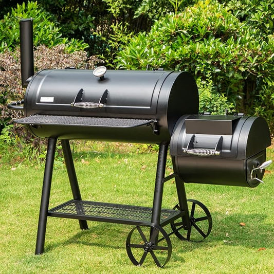 Sophia & William Heavy-Duty Charcoal Outdoor Smoker Grills, Extra Large Offset Smoker (941 SQ.IN. Cooking Area), Charcoal Grill & Smoker Combo for BBQ Patio Cooking-VerdiqueGarden