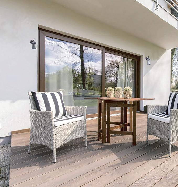 LIT-PaTH Outdoor Wall Lantern, Wall Sconce as Porch Lighting Fixture, E26 Medium Base Max 60W, Aluminum Housing Plus Glass, Matte Black Finish, 1-Pack-VerdiqueGarden