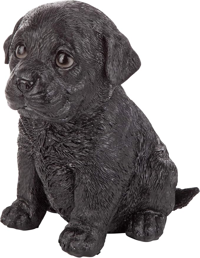 Design Toscano Black Lab Puppy Partner Collectible Dog Statue-VerdiqueGarden