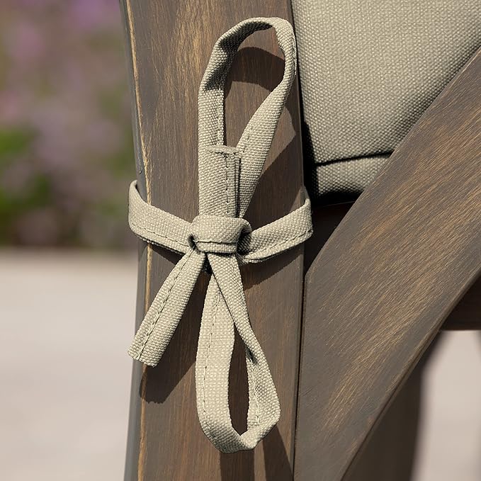 Arden Outdoor Seat Cushion, 19 x 19, Rain-Proof, Fade Resistant Tan Leala-VerdiqueGarden