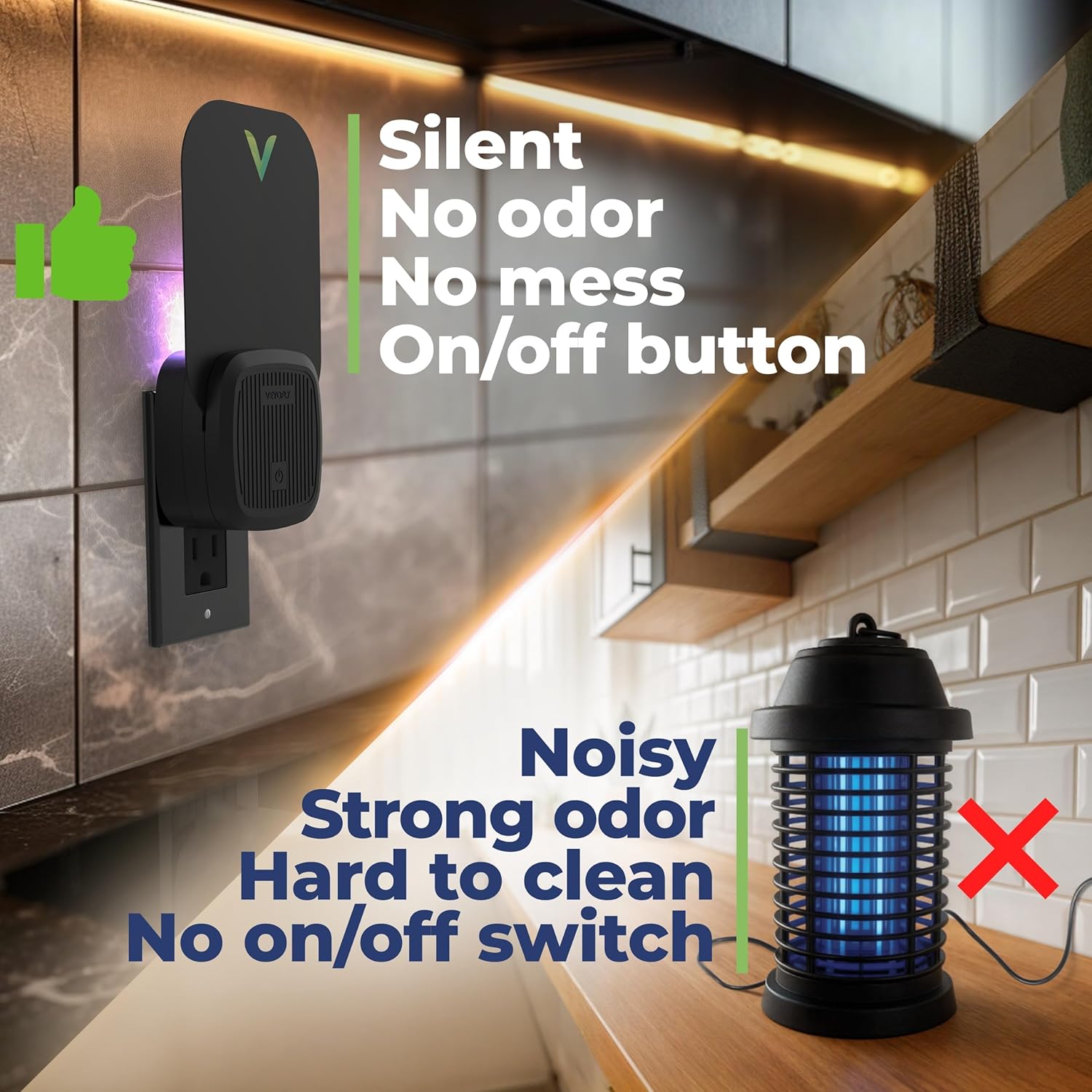 VEYOFLY Fly Trap Indoor, Fruit Fly Traps for Indoors, (4 Device + 12 Refills) Gnat Traps for House Indoor, Fly Catcher Indoor, Plug in Light Flying Insect Trap, Bug Light Killer, Fly Trap-VerdiqueGarden