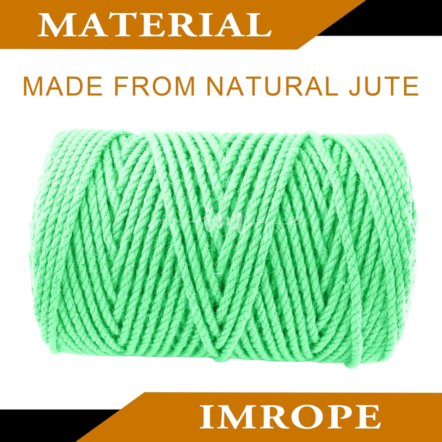 4mm x 300 Feet Light Green Jute Rope, Twine for Gardening Tomato Climbing Plant Tie Floristry Crafts Gift Wrapping Packing Decor-VerdiqueGarden