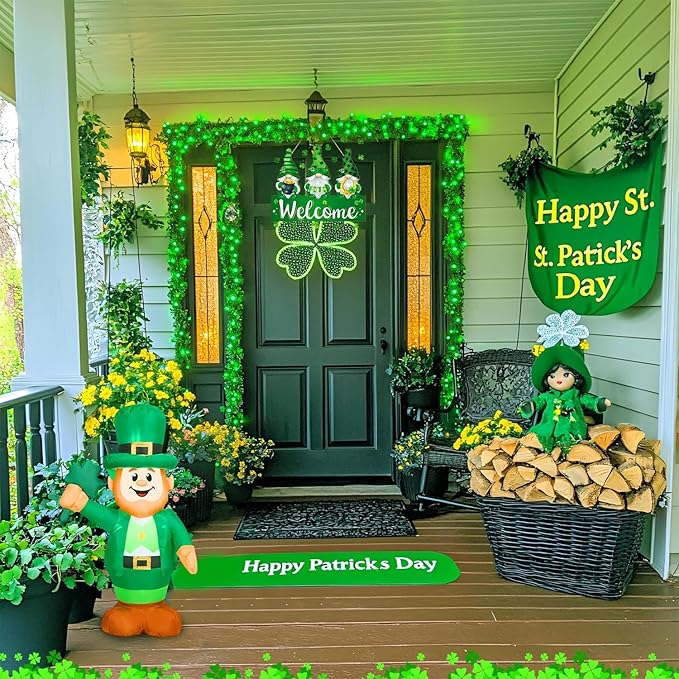 JMEXSUSS Green Lights for St Patrick's Day Decoration, 200 LED Green Christmas Lights Clear Wire, Connectable Green String Lights Indoor Outdoor for Spring Tree Garden St. Patricks Day Decor-VerdiqueGarden