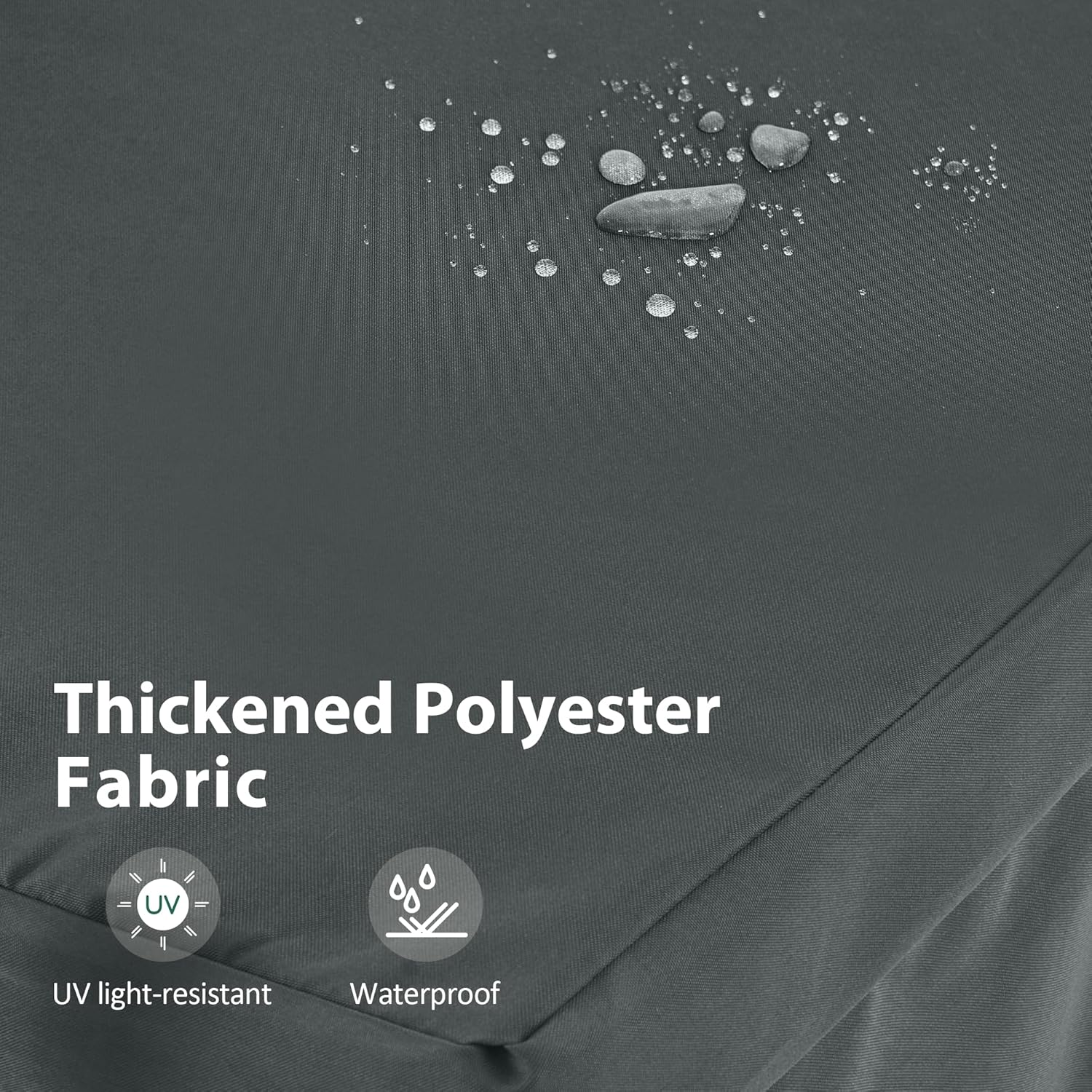 MCombo 2-3 Person Outdoor Patio Swing Chair, Convertible Canopy Hanging Swing Glider Lounge Chair, Removable Cushions, 4003 (Dark Gray)-VerdiqueGarden