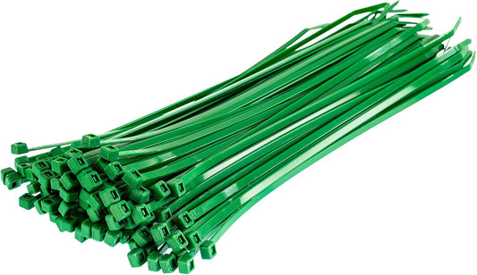 GTSE 12 Inch Green Zip Ties, 100 Pack, 40lb Strength, UV Resistant Long Nylon Cable Ties, Self-Locking 12" Tie Wraps-VerdiqueGarden