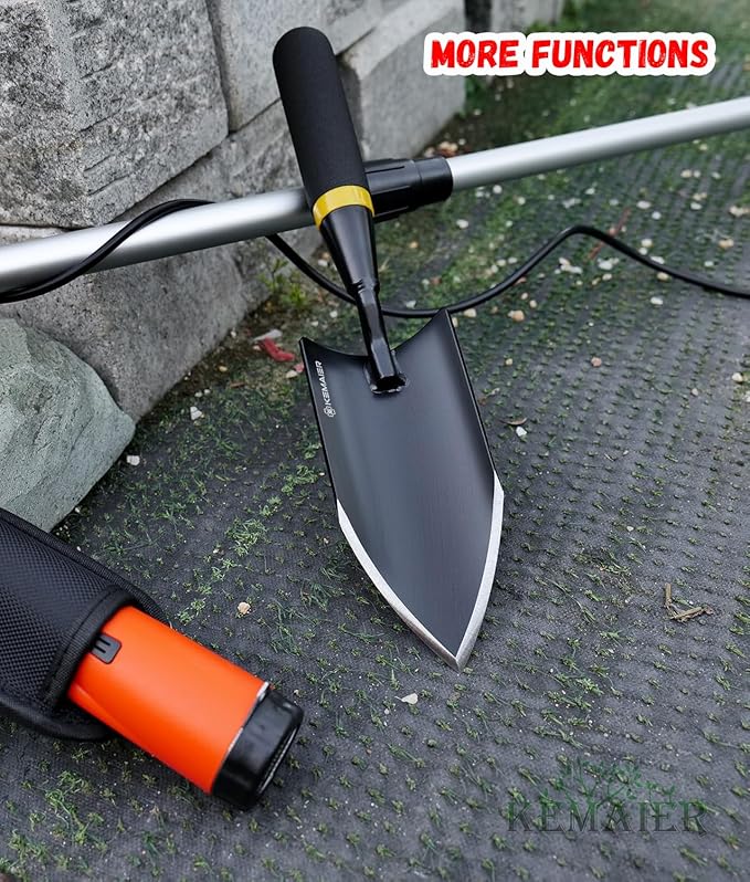 Garden Shovel - Heavy Duty Gardening Hand Trowel, Carbon Steel Garden Trowel with Rubberized Handle, Trowel Garden Tool for Diligent Farmer Soil Planting Digging Transplanting-VerdiqueGarden