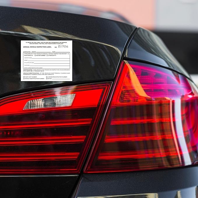 30-Pack Annual Vehicle Inspection Report Form & Adhesive Vinyl Label 2-Ply,3-Ply Carbonless Form DOT Compliant-VerdiqueGarden