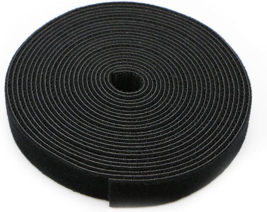 Reusable Fastening Tape Cable Ties 3/4 Inch Double Side Hook Roll (5 Yard, Black)-VerdiqueGarden