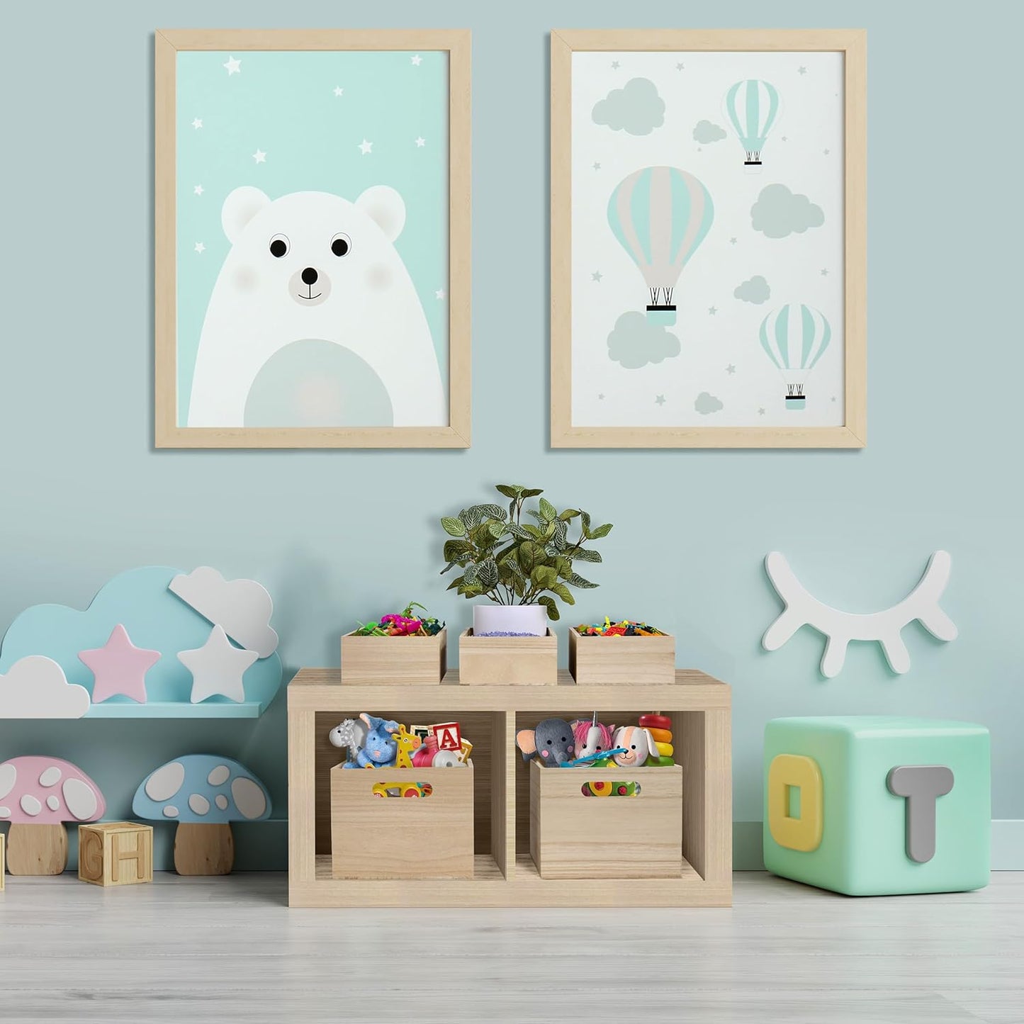 Sorbus Unfinished Wood Crates - Organizer Bins, Wooden Box for Pantry Organizer Storage, Closet, Arts & Crafts, Cabinet Organizers, Containers for Organizing (3 Pack)-VerdiqueGarden