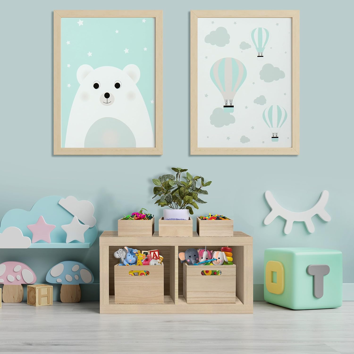 Sorbus Unfinished Wood Crates - Organizer Bins, Wooden Box for Pantry Organizer Storage, Closet, Arts & Crafts, Cabinet Organizers, Containers for Organizing (3 Pack)-VerdiqueGarden