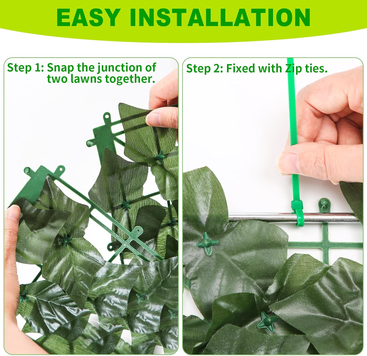 Artificial Ivy Privacy Fence Screen 40x100in Privacy Hedges Wall Faux UV-Anti Panel for Indoor Outdoor Garden Balcony Decor-VerdiqueGarden