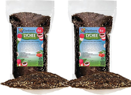 Premium Lychee Potting Soil Mix - Perfect Balance of Nutrients, Drainage, and Aeration for Thriving Lychee Trees - 10 Quart-VerdiqueGarden