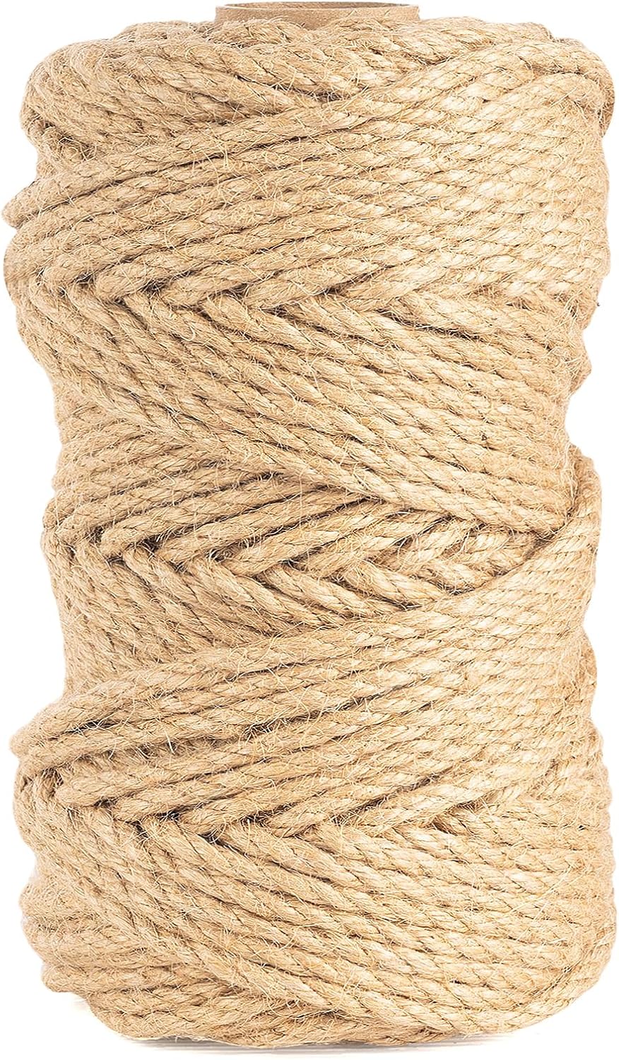 5mm Jute Twine,197 Feet/60M Twisted Jute Rope, Garden Twine, Heavy Duty and Thick Twine Rope, Garden, Arts & Crafts, Home Decor, Packaging Braided-VerdiqueGarden