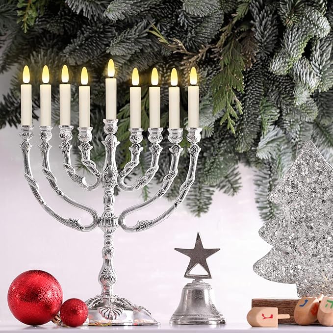 20 PCS Flameless LED Taper Candles Flickering Flame Battery Operated with Remote & Timer Warm White Christmas Tree Candle Lights for Home Kitchen Garden Birthday Party Decoration (20 PCS,Ivory)-VerdiqueGarden