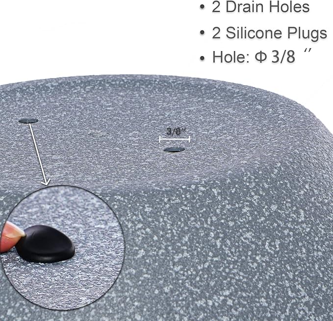 12 Inch 2 Pack Large Hanging Planters for Indoor Outdoor Plants, Plastic Hanging Basket Pots for House Plants Flowers, Grey-VerdiqueGarden