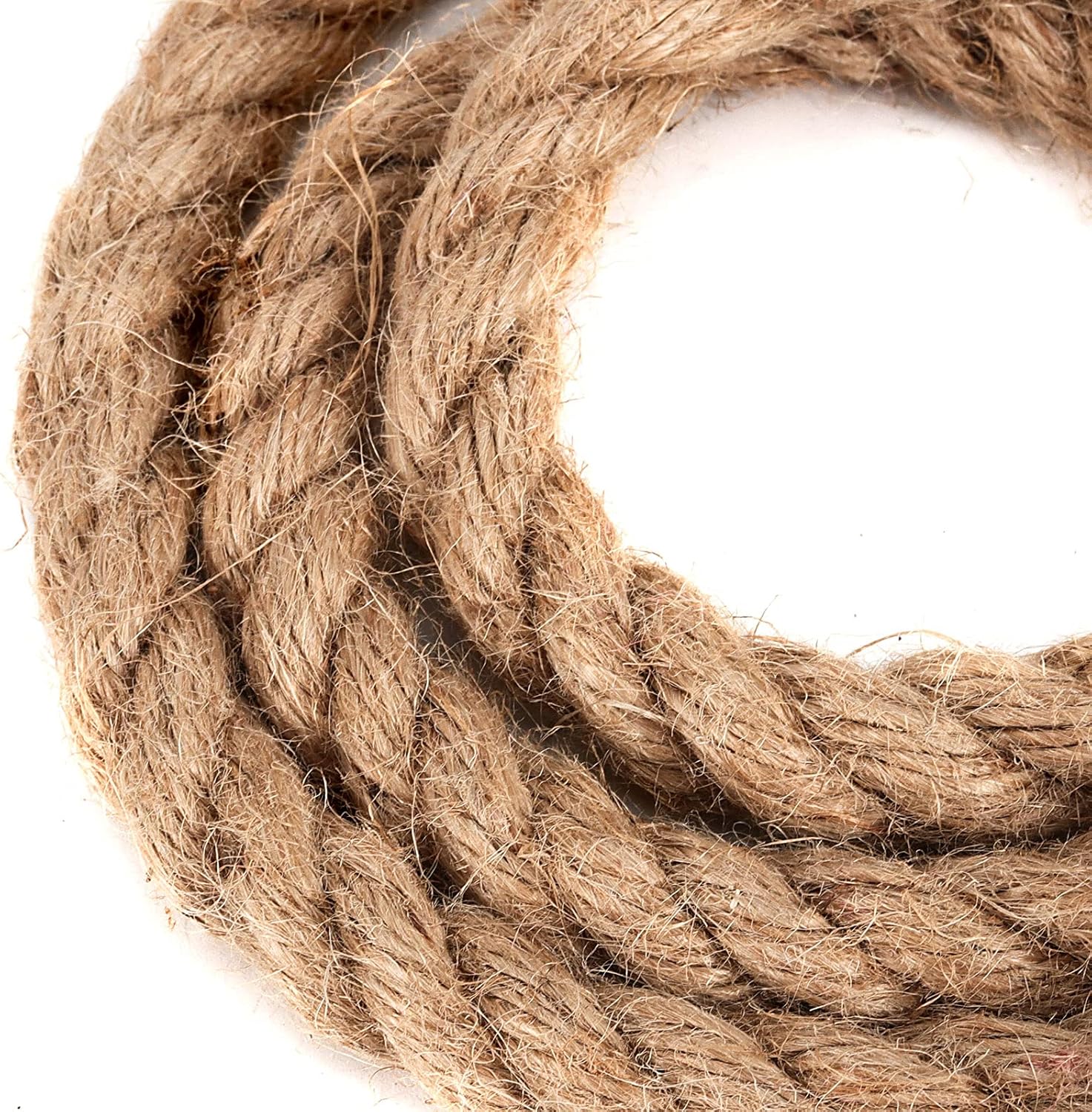 JOIKIT 1/2 Inch 164 Feet Natural Jute Rope, 12mm Thick Twisted Hemp, Jute Twine Manila for Crafts, Gardening, Bundling, Home Decoration-VerdiqueGarden