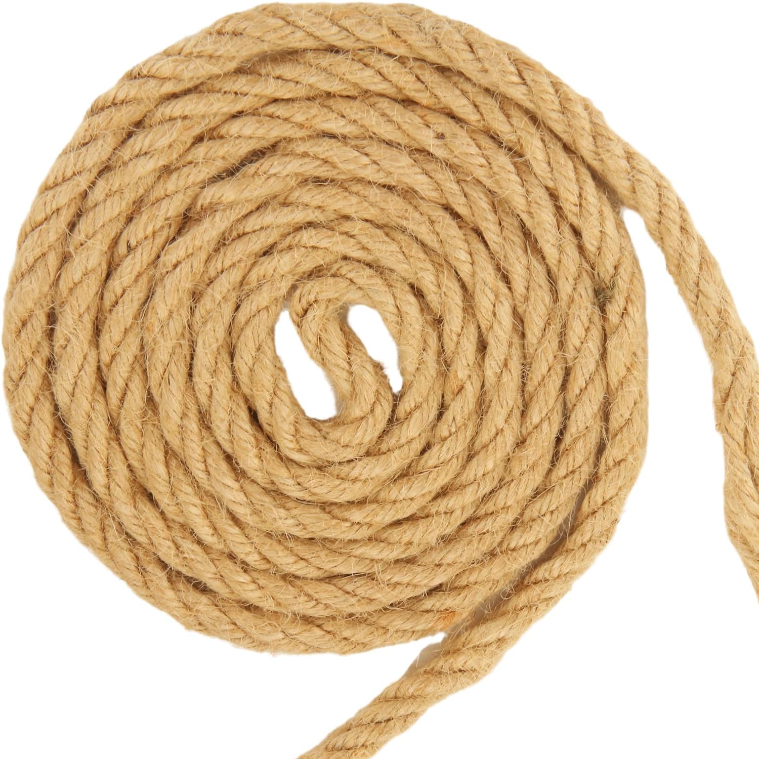 8mm Thick Jute Twine, 246 Feet 4Ply Jute Rope for Crafts, Heavy Duty Twine String for Gardening, Crafting, Bundling, Cat Scratching Post, Home Decor-VerdiqueGarden