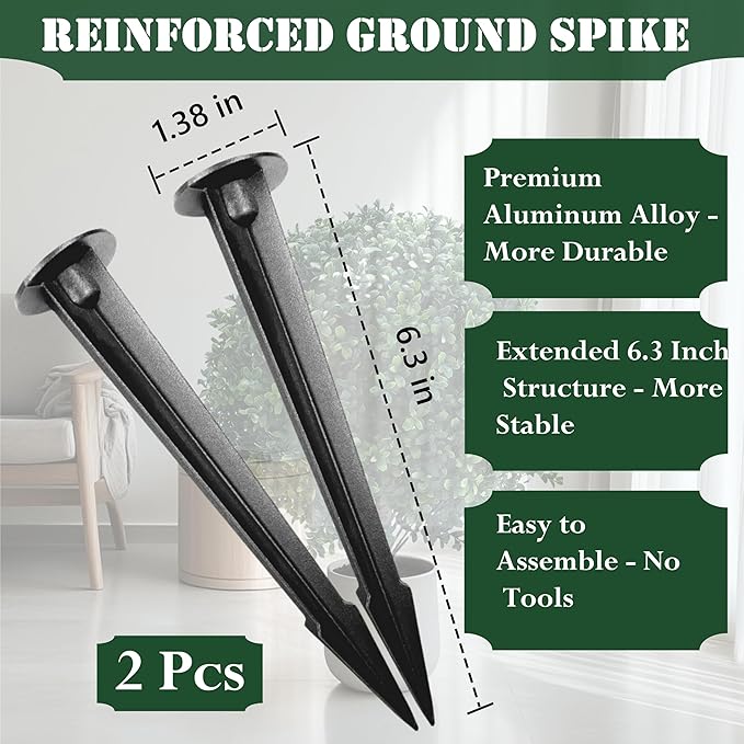 23.6 Inches Set of 2 Artificial Boxwood Topiary Ball Tree with Ground Spike, Faux Bushes UV Resistant Faux Greenery Shrubs, Fake Boxwood Plants for Indoor, Front Porch Decor, Garden, Yard-VerdiqueGarden