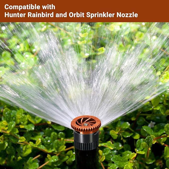 10 Pieces Variable Arc Nozzle, Replacement Pop-up Sprinkler Heads Compatible with Most of Adjustable Pop Up Sprinkler Spray Head for Garden Lawn Irrigation (8AN)-VerdiqueGarden