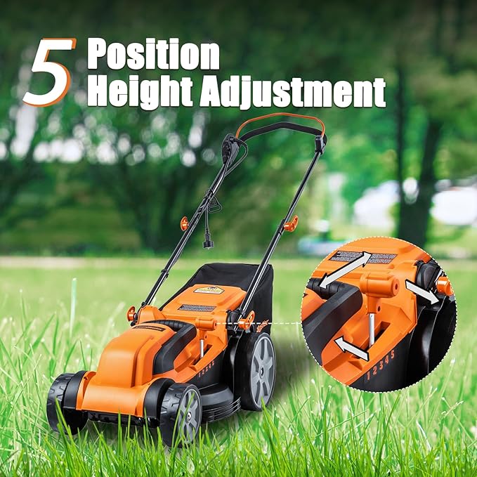 LawnMaster MEB1216K Electric Lawn Mower 16-Inch 12AMP-VerdiqueGarden