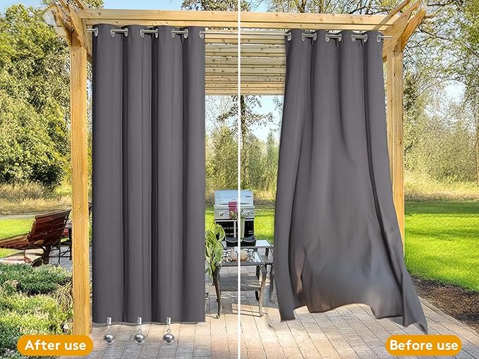 12 Pack Heavy Duty Curtain Weights for Outdoor Indoor, Stainless Steel Drapery Clips Keepping Curtain Panel Straight, Keep Shower Curtains from Waving, Weigh Down Sun Curtain Tablecloth Garden Flag-VerdiqueGarden