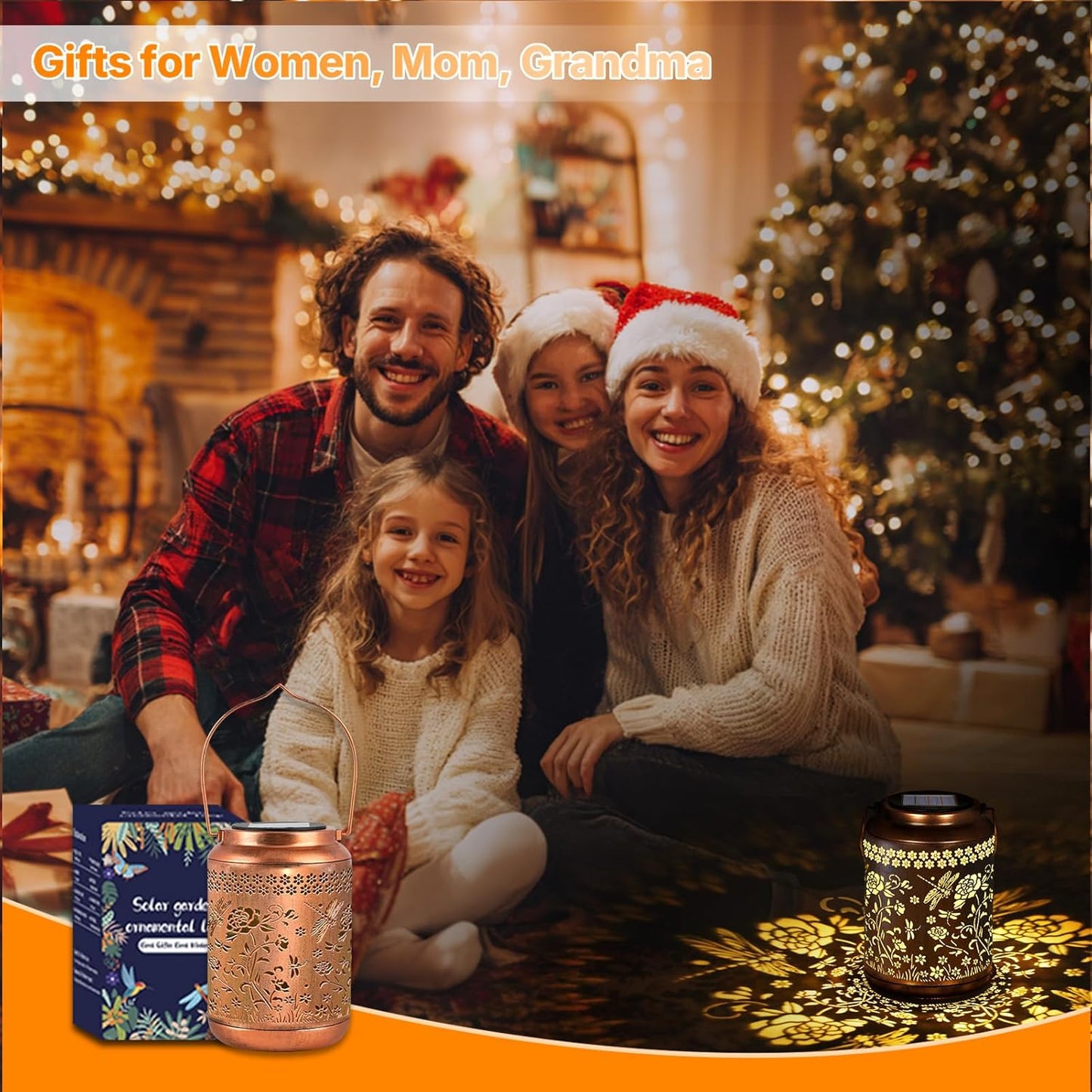 Solar Lanterns Outdoor Waterproof, Dragonfly Garden Decor for Yard Porch Lawn Patio Pathway, Hanging Solar Lights Birthday Gifts for Women Mom Grandma Sister Friend-VerdiqueGarden