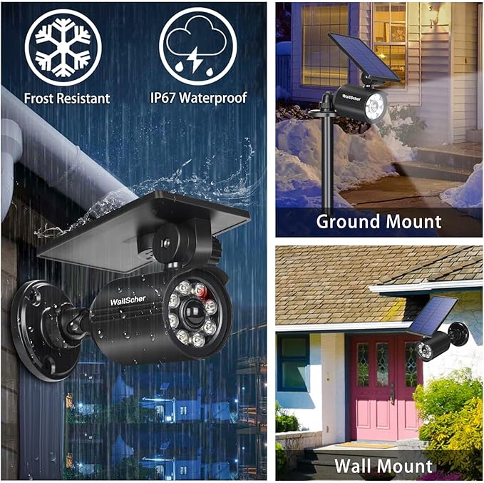 Solar Motion Lights Outdoor IP67 Waterproof Security Flood Lights 1800LM 3600mAh for Garage, Driveway, Path, Patio, Front Door, Landscape 4 Pack-VerdiqueGarden